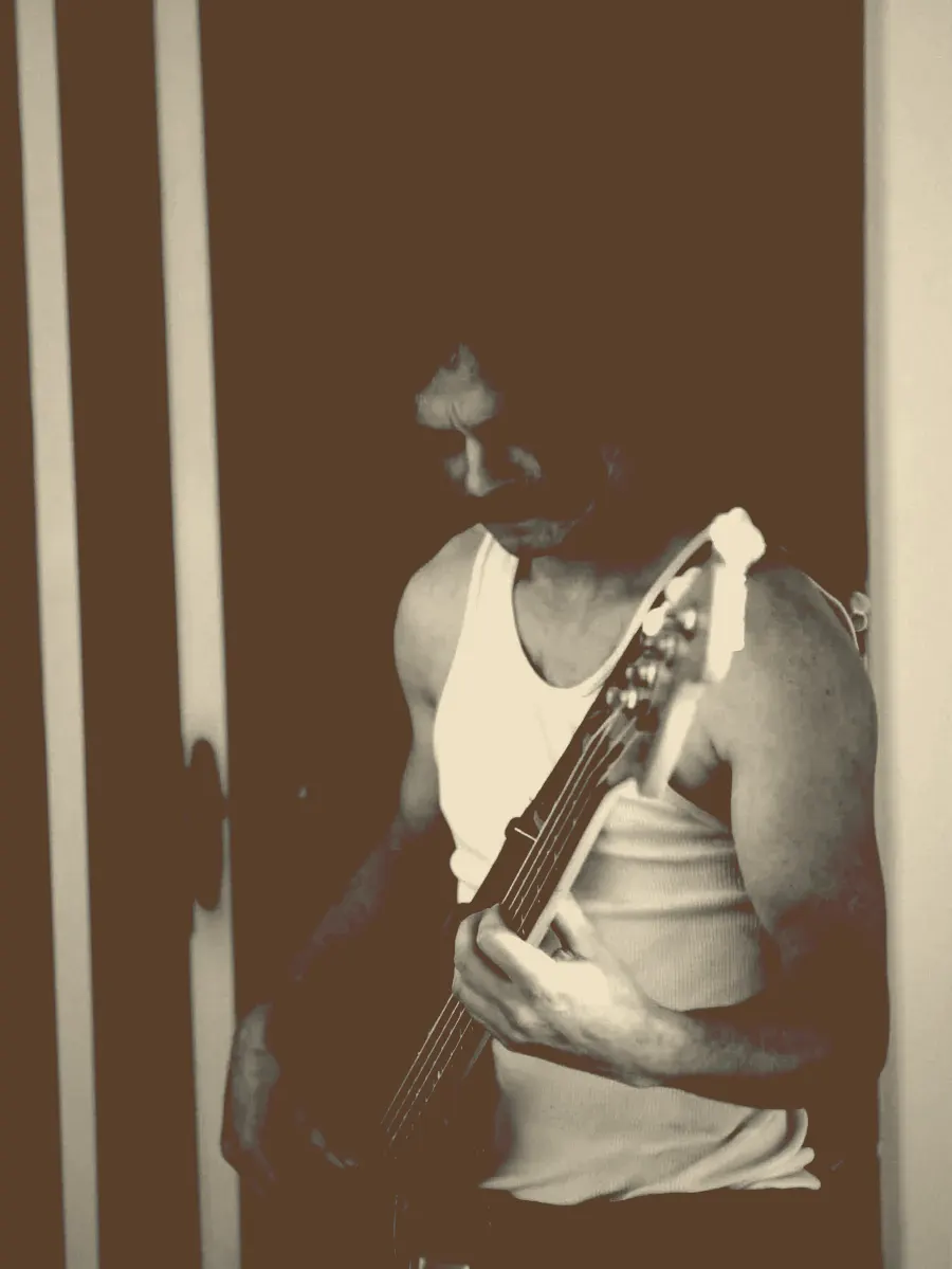 Tyler Sampson playing bass